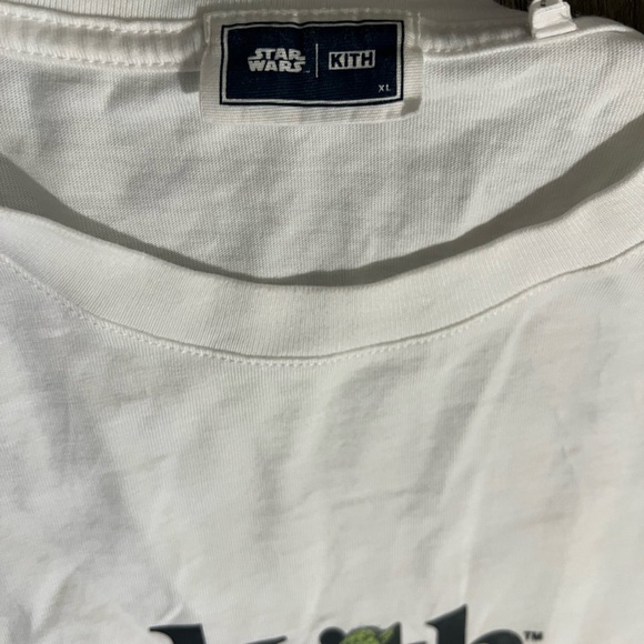 Kith x Star Wars Yoda Serif Vintage Tee White Tshirt Shirt Jedi Sith XL - Picture 4 of 7